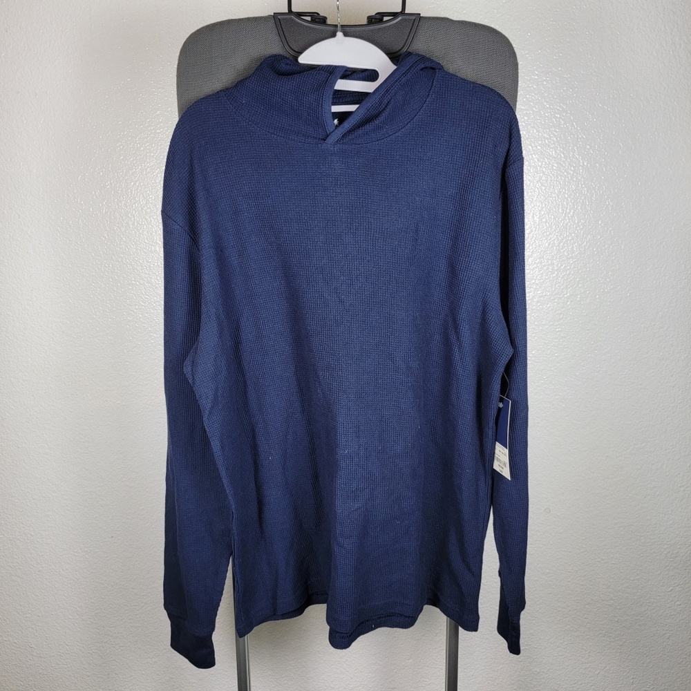 Stafford Hoodie Long Sleeve Navy Pullover. Sz M.